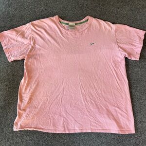 Vintage Nike Soft Pink Crew Neck Tee Grey Tag Y2K